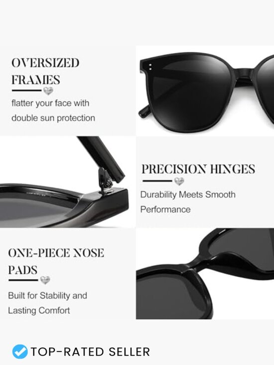 Oversized Square Polarized Sunglasses Cat Eye UV Protection Trendy Chic Shades main image 7